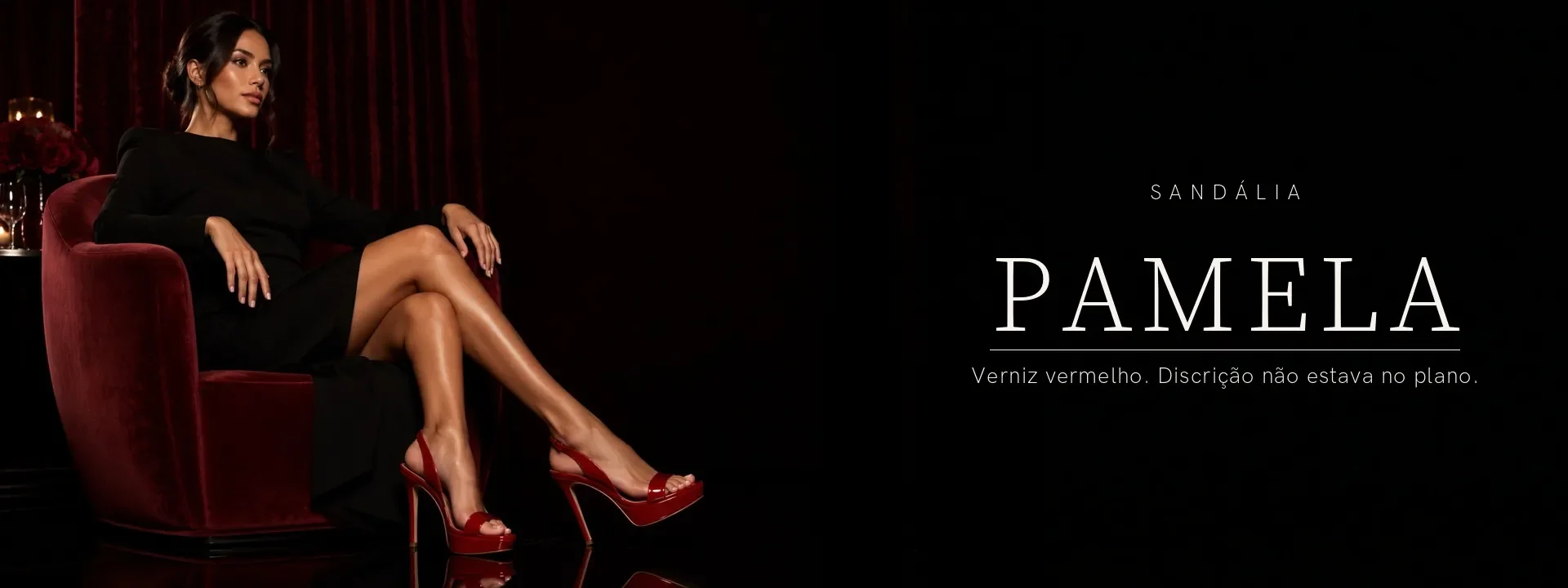 Sandália Pamela Verniz Vermelho | Cocco Miami
