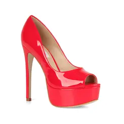 Peep Toe Deisi Verniz Vermelho