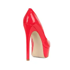 Peep Toe Deisi Verniz Vermelho