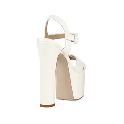 Sandalia Plataforma Zoe Verniz Branco