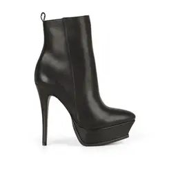 Bota Plataforma Scarlett Couro Preto