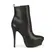 Bota Plataforma Scarlett Couro Preto