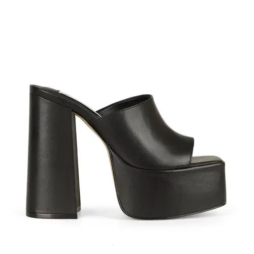 Sandalia Plataforma Lexie Couro Preto