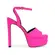 Sandalia Plataforma Lizzie Cetim Rosa
