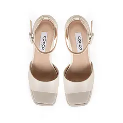 Sandalia Sally Couro Off White