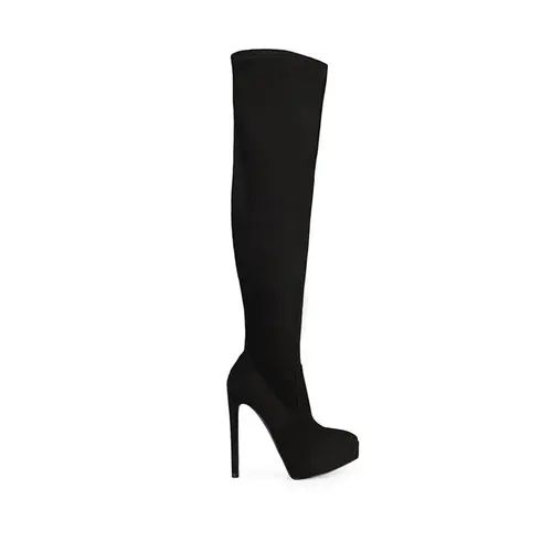 Bota Over The knee Nadine Camurça Preto