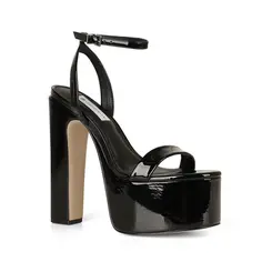 Sandalia Plataforma Darla Verniz Preto