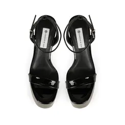 Sandalia Plataforma Darla Verniz Preto