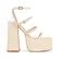 Sandalia Plataforma Pietra Couro Off White
