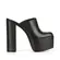 Mule Plataforma Paty Couro Preto