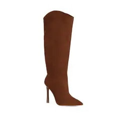 Bota Victoria Couro Nobuck Marrom