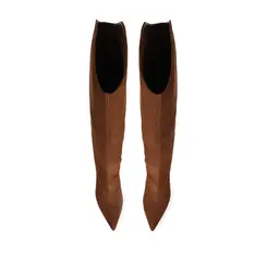 Bota Victoria Couro Nobuck Marrom