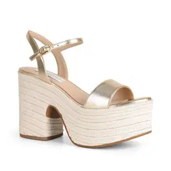 Sandalia Plataforma Isabela Ouro