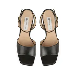 Sandalia Plataforma Lizzie Couro Preto