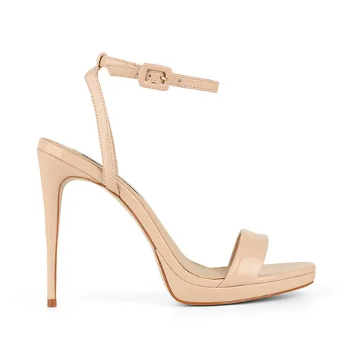 Sandalia Plataforma Ananda Verniz Nude