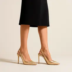 Scarpin Salem Metalizado Ouro