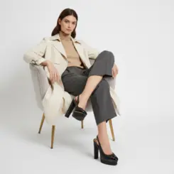 Plataforma Olivia Couro Preto
