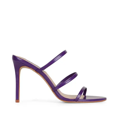 Mule Anna Couro Roxo