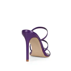 Mule Anna Couro Roxo