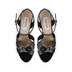 Sandalia Plataforma Thereza Couro Preto