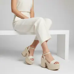 Sandalia Plataforma Isabela Couro Off White
