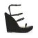 Sandalia Anabela Jessica Couro Preto