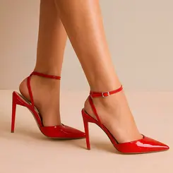 Scarpin Wendy Verniz Vermelho
