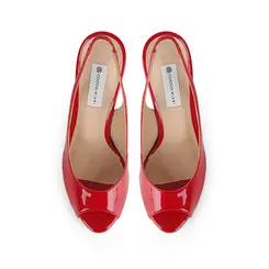 Peep Toe Elisa Verniz Vermelho