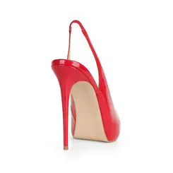 Peep Toe Elisa Verniz Vermelho