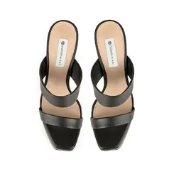 Mule Plataforma Arianna Couro Preto