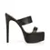 Mule Plataforma Arianna Couro Preto