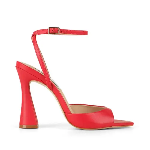 Sandalia Estella Couro Vermelho