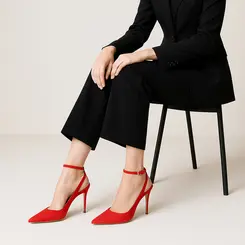 Scarpin Grace Couro Vermelho