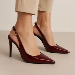 Scarpin Fran Verniz Cereja