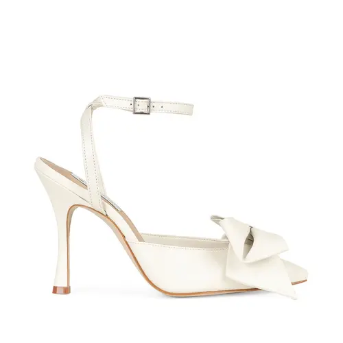 Scarpin Slingback Angel Couro Branco