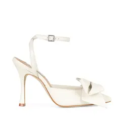 Scarpin Slingback Angel Couro Branco