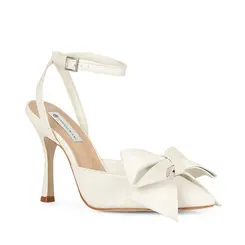 Scarpin Slingback Angel Couro Branco