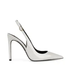 Scarpin Fran Couro Cinza