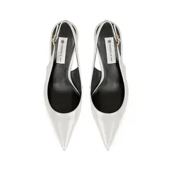 Scarpin Fran Couro Cinza