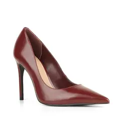 Scarpin Deborah Couro Cereja
