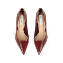 Scarpin Deborah Couro Cereja