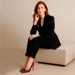 Scarpin Deborah Couro Cereja
