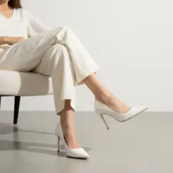 Scarpin Deborah Couro Branco
