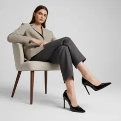 Scarpin Deborah Couro Preto