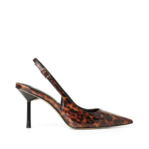 Scarpin Erika Verniz Leopardo