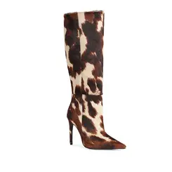 Bota Rachel Couro Pelo Animal Print