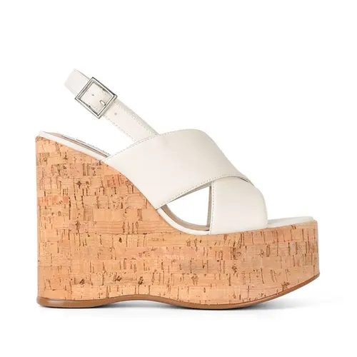 Plataforma Celine Couro Branco