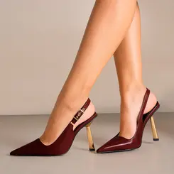 Scarpin Slingback Aurora Cereja