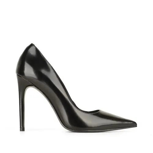 Scarpin Deborah Couro Preto Pronta Entrega