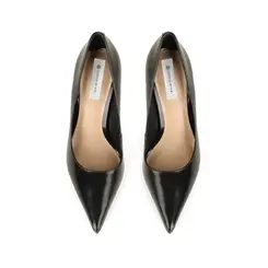 Scarpin Deborah Couro Preto Pronta Entrega